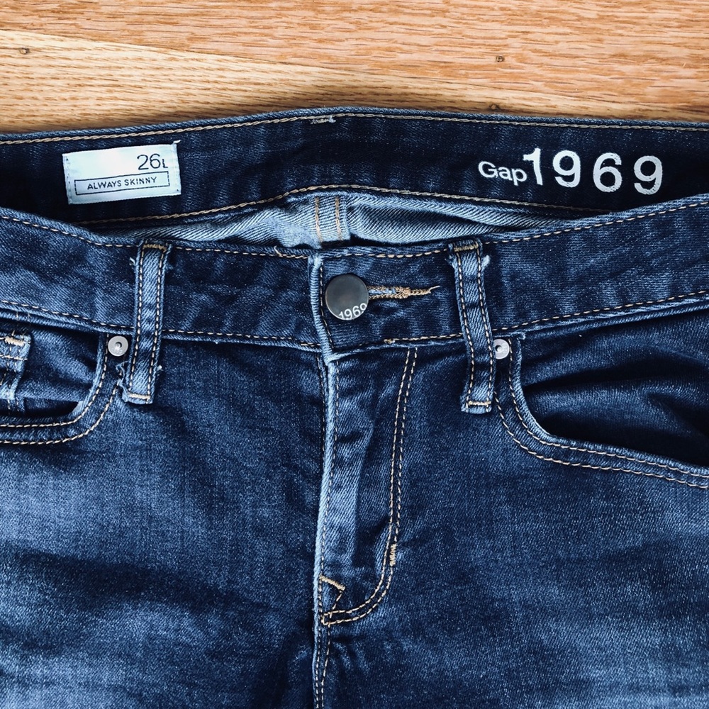 GAP JEANS: always skinny dark wash | size 26